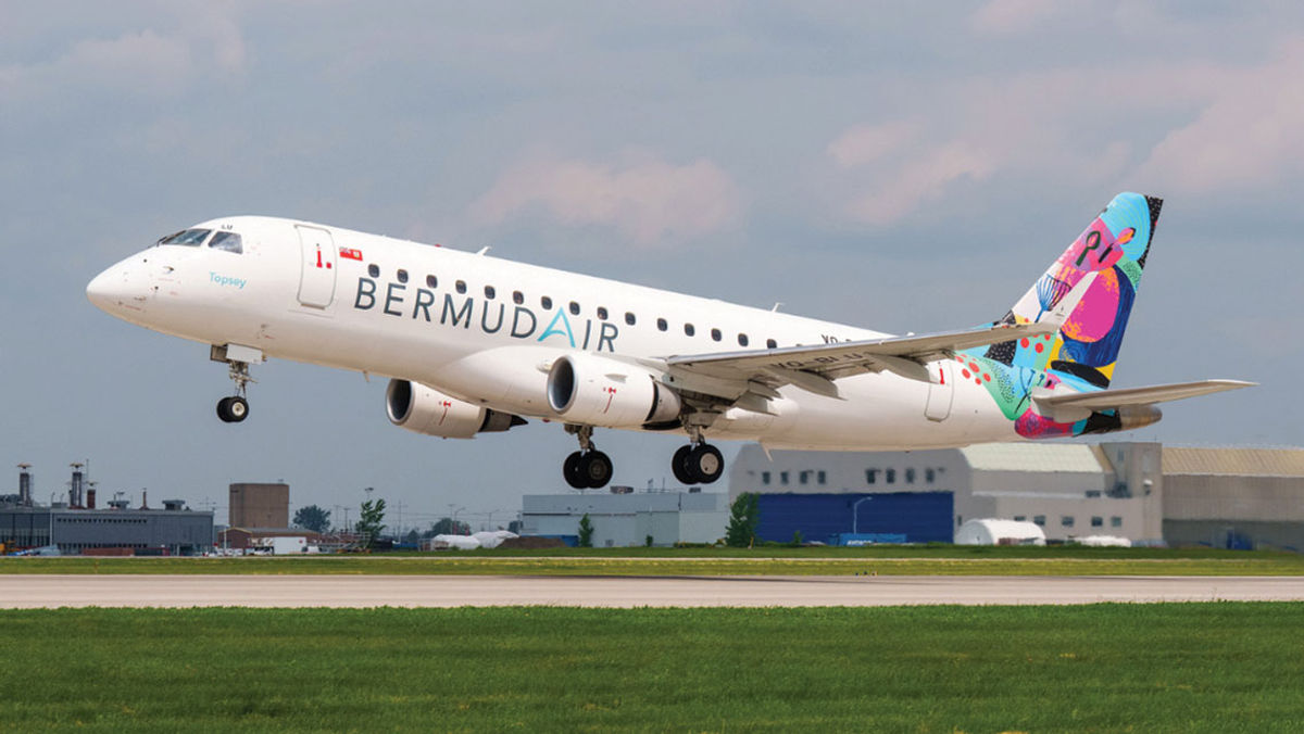 BermudAir airline logo crypto payments